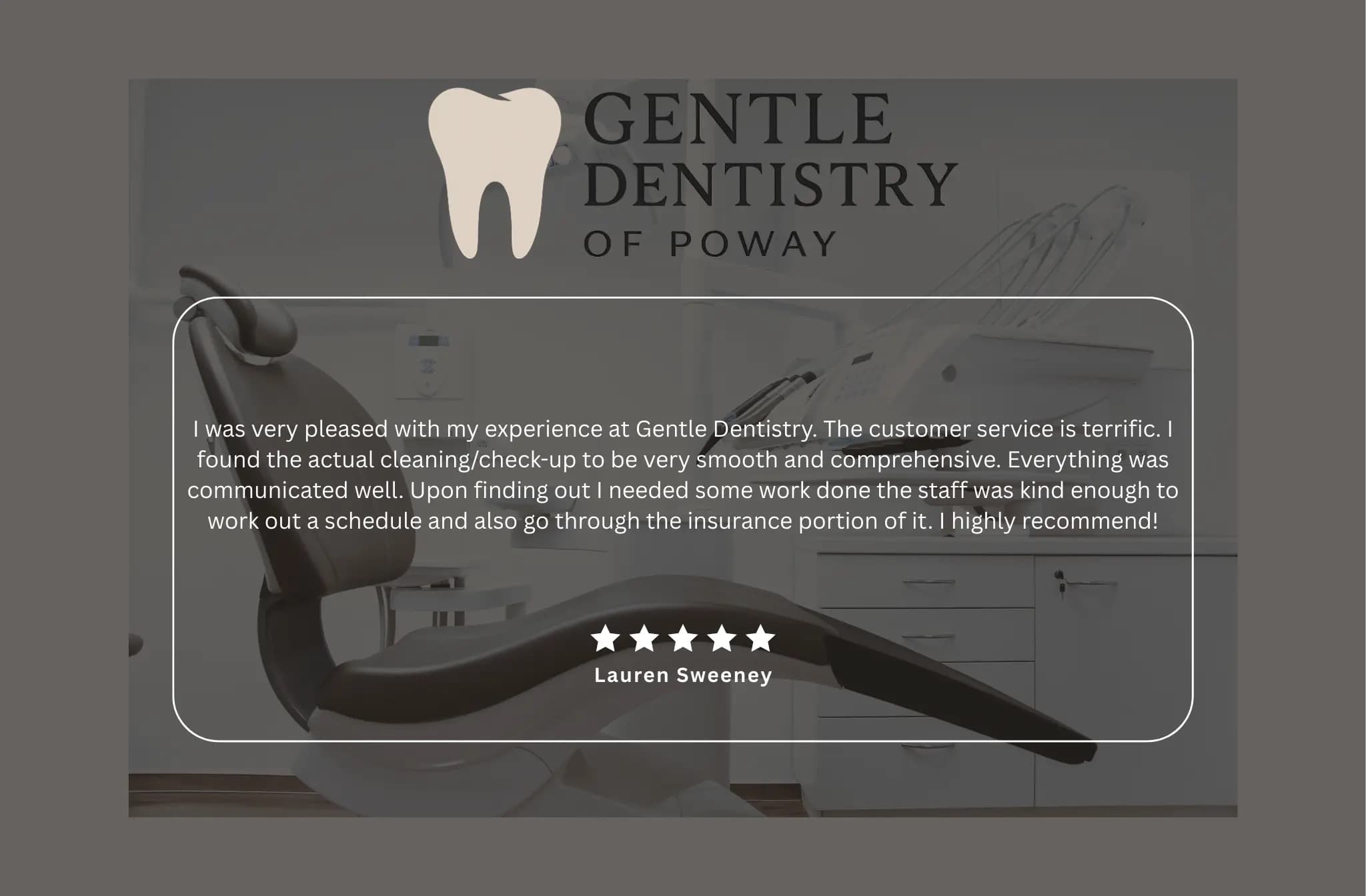 Patient Google review screenshot praising Gentle Dentistry of Poway