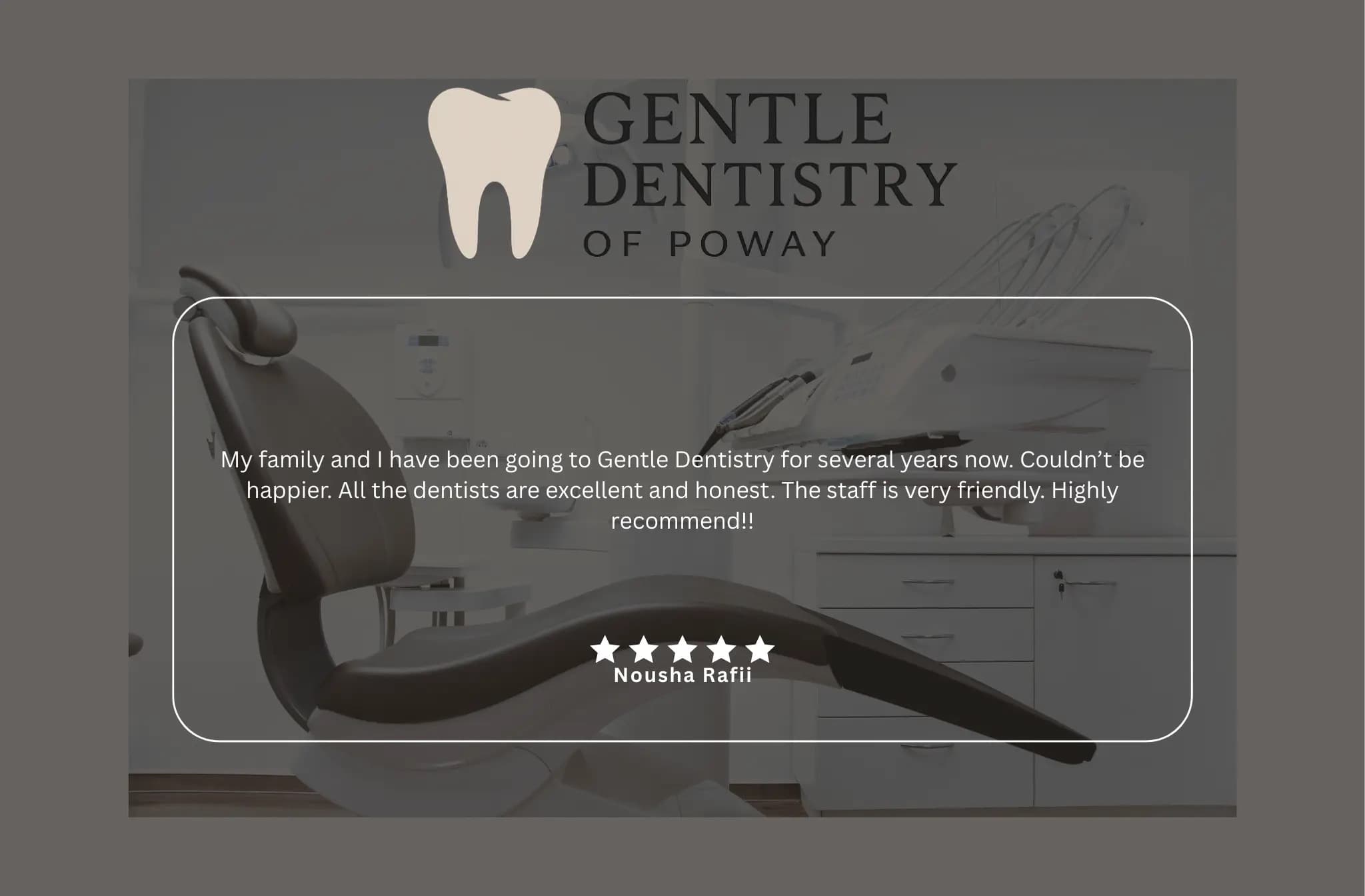 5-star patient review screenshot of Gentle Dentistry of Poway